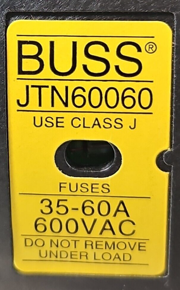 Cooper Bussmann JTN60060 Fuse Holder 35-60 A 600 V                       loc4A14