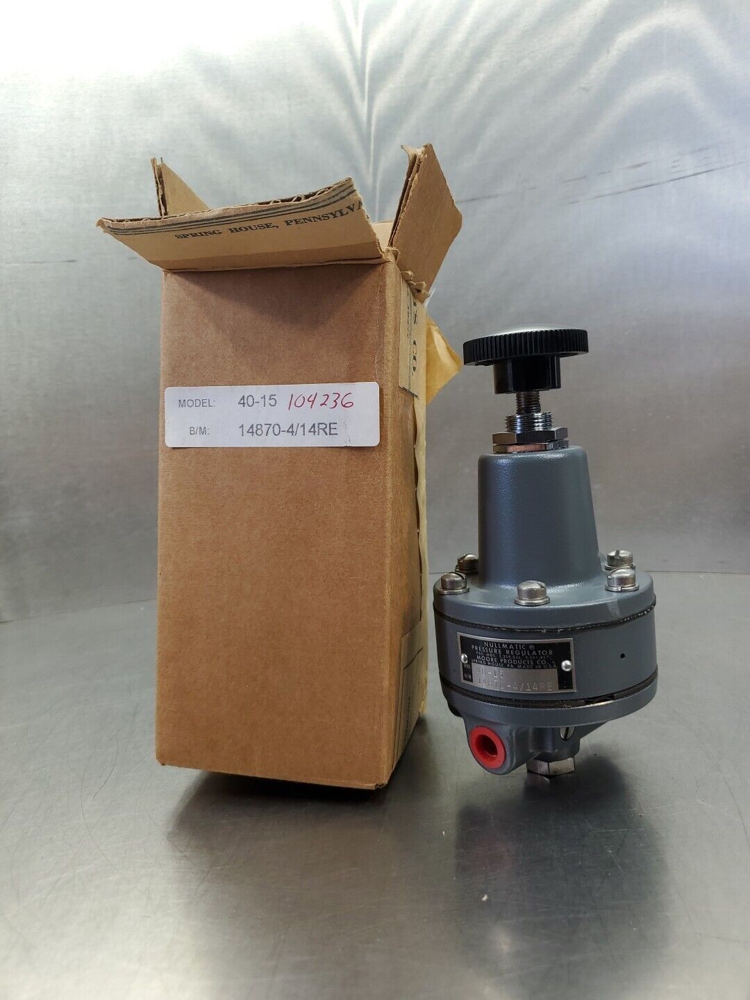NULLMATIC 40-15 Pneumatic Pressure Regulator, (14870-4/14RE)                6D-3