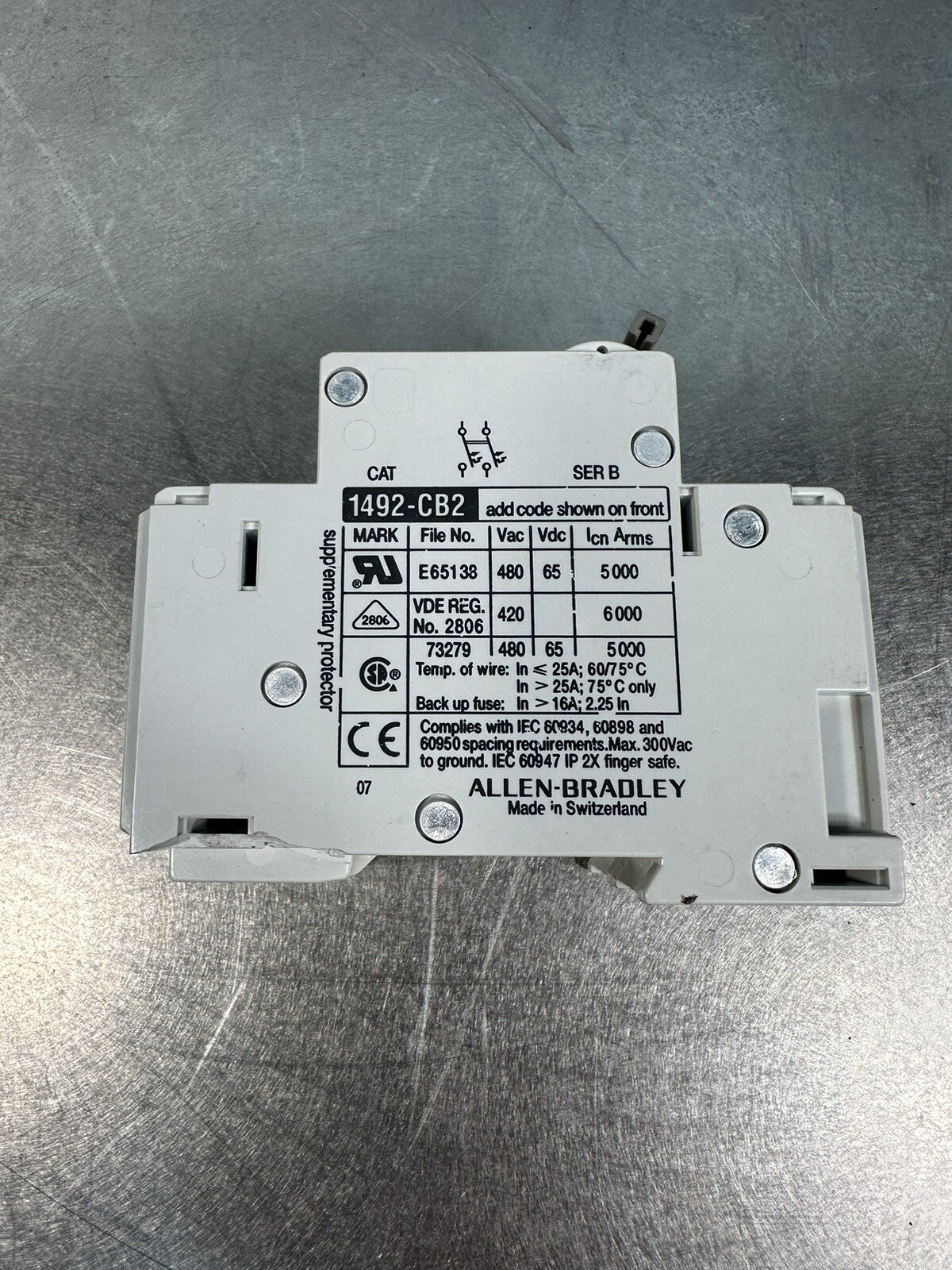Allen Bradley 1492-CB2 H060 2-Pole  (BIN1.1.1)