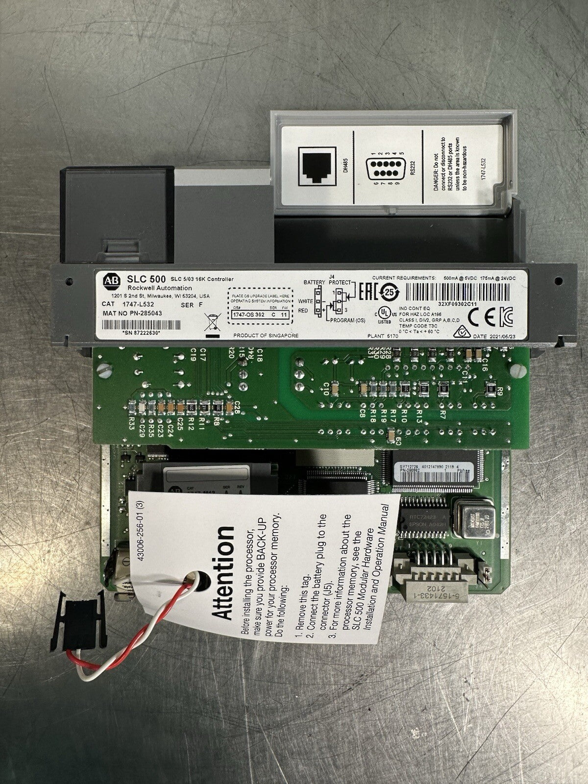 2023 Factory Sealed ALLEN BRADLEY  1747-L532 SER  F , FW 11. (BIN-6.4.2)