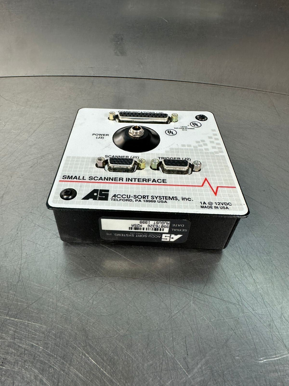 Accu-Sort Systems Small Scanner Interface 1 Amp @ 12 Vdc 99076326  (5.3.3)