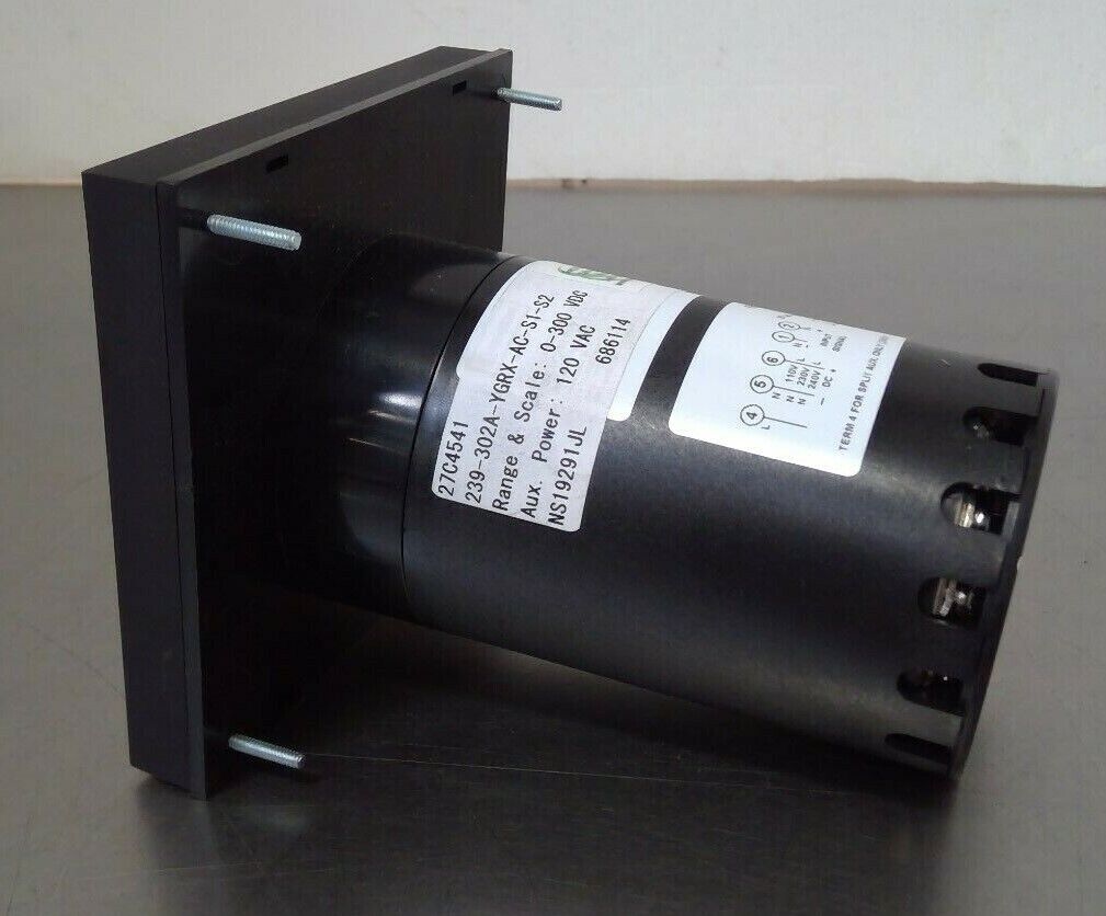 Crompton 239-302A-YGRX-AC-S1-S2 DC Volts Meter, 0-300VDC (27C4541)          5D-5