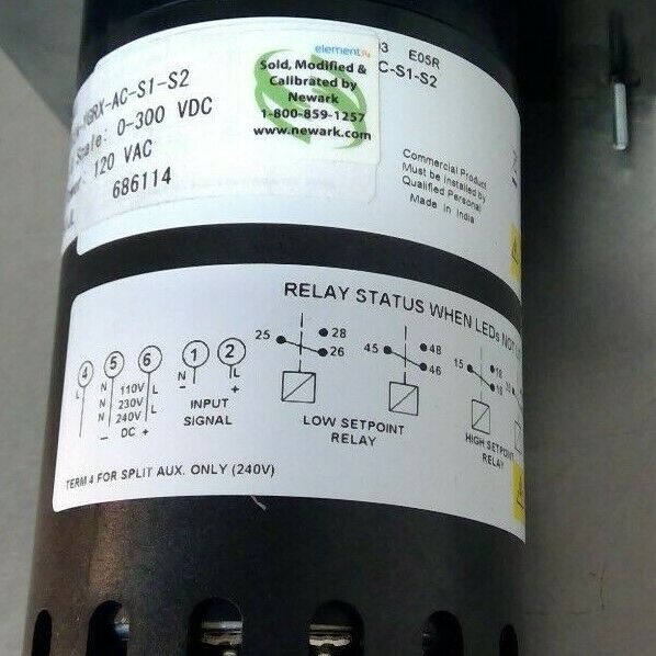 Crompton 239-302A-YGRX-AC-S1-S2 DC Volts Meter, 0-300VDC (27C4541)          5D-5