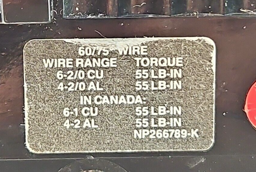 General Electric TEB132090 3 Pole 90A 240VAC Circuit Breaker             loc4C14