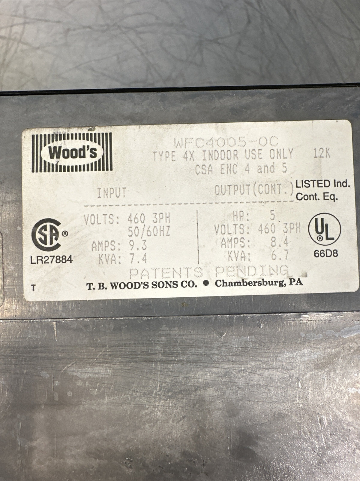 Woods WFC4005-0C 9.3 / 8.4 AMP Drive - No Cover (BIN-2.2.5)