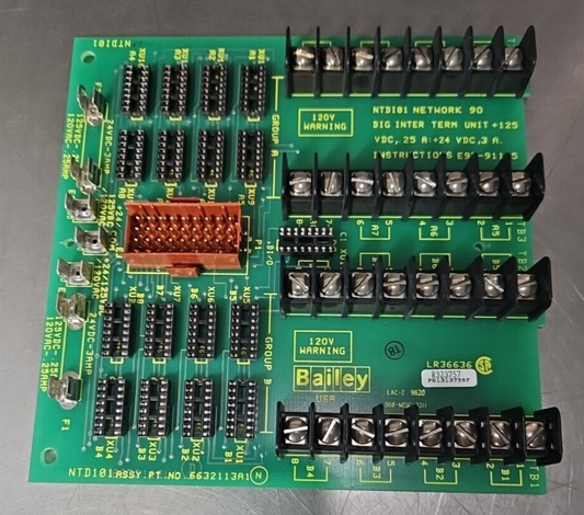 Bailey NTD101 Network 90 Digital Interface Term. +125 Assy 6632113A1     loc3E37