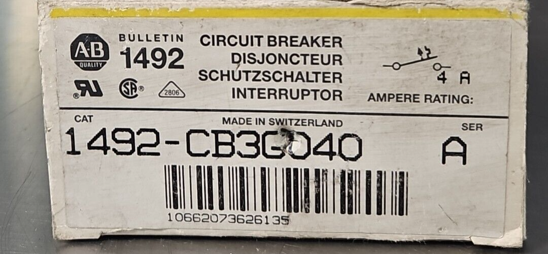 Allen-Bradley 1492-CB3G040 Series A 3P Circuit Breaker                   loc4A13