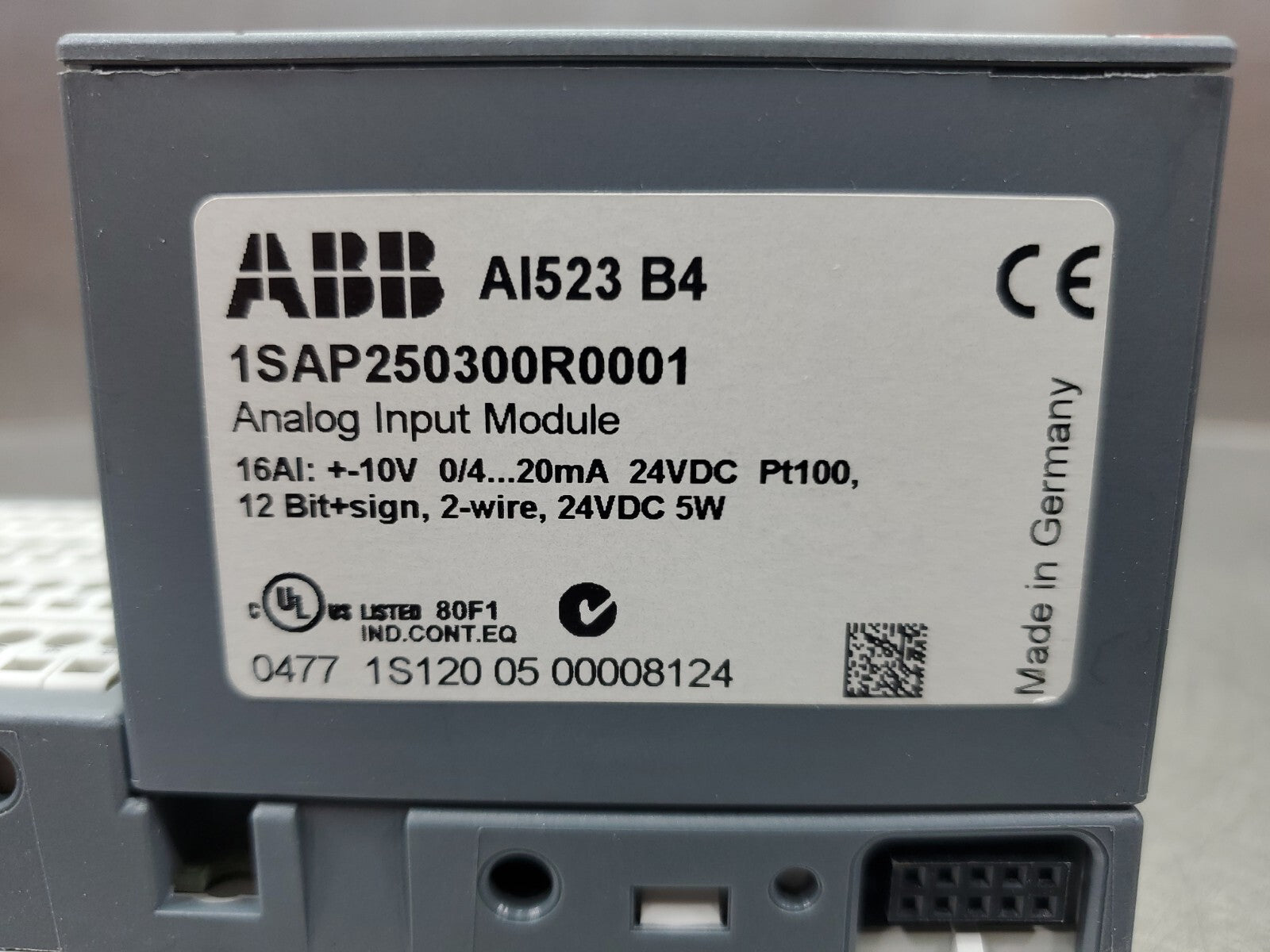 ABB AI523 B4 1SAP250300R0001 24VDC ANALOG INPUT MODULE. 3B-13 ...