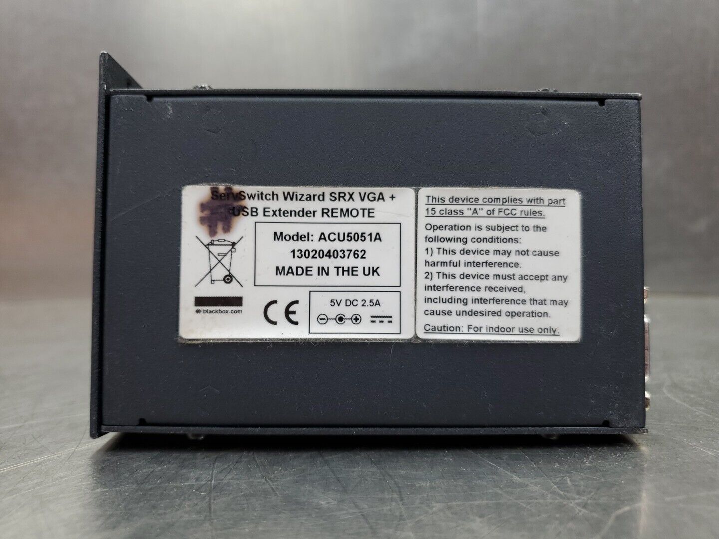 BLACKBOX ACU5051A SERVSWITCH Wizard SRX VGA + USB EXTENDER REMOTE UNIT.     3D-7