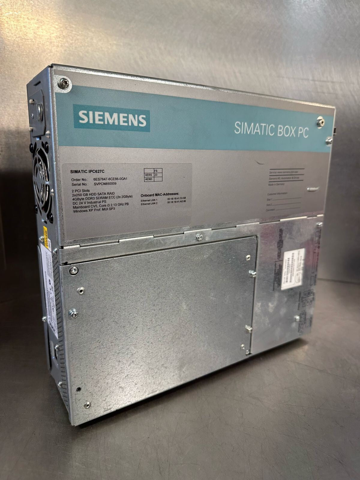 Siemens 6ES7647-6CE66-0GA1 SIMATIC IPC627C (Box PC)              (8.4.2)