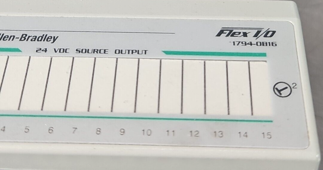 Allen Bradley 1794-OB16 24VDC Source Flex I/0 Output Module w/ T. Base  (BIN453)