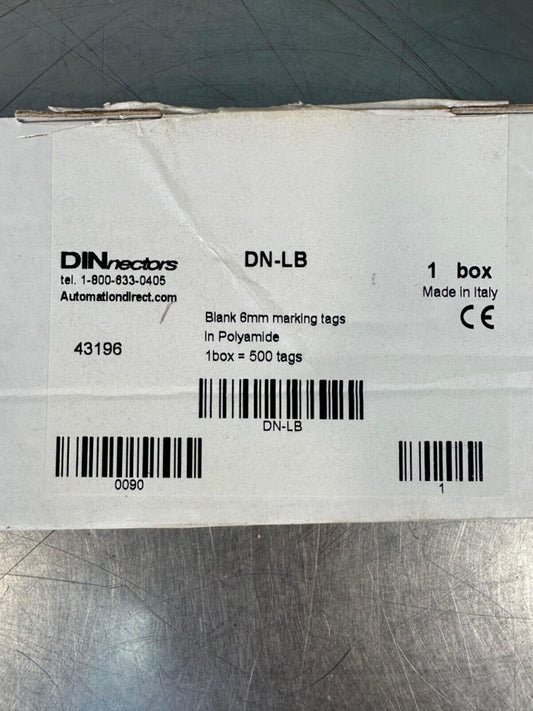 Automation Direct DINnectors DN-LB / DNLB  Blank 6MM Marking Tags (4C-37)