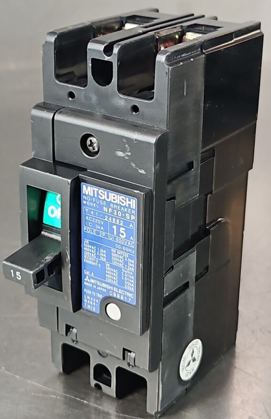 Mitsubishi NF30-SP 15A No-Fuse Breaker 2 Pole                            loc4B12