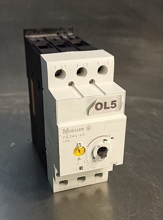 Moeller PKZM4-40 Circuit Breaker 50/60Hz +BK50/3      (BIN3.2.4)