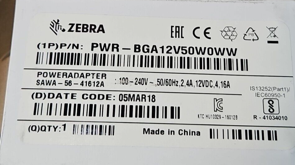 Zebra CRD-MC5X-RCHG1-01 USB Charging Cradle with Spare Battery (BIN1.3.2)