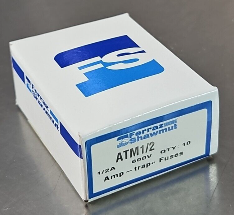 Ferraz Shawmut ATM1/2 Amp-trap Fuses  box w/10                          loc4D43