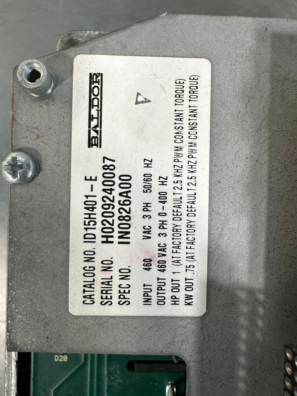 Baldor ID15H401-E ADJUSTABLE SPEED DRIVE (5.5.1)