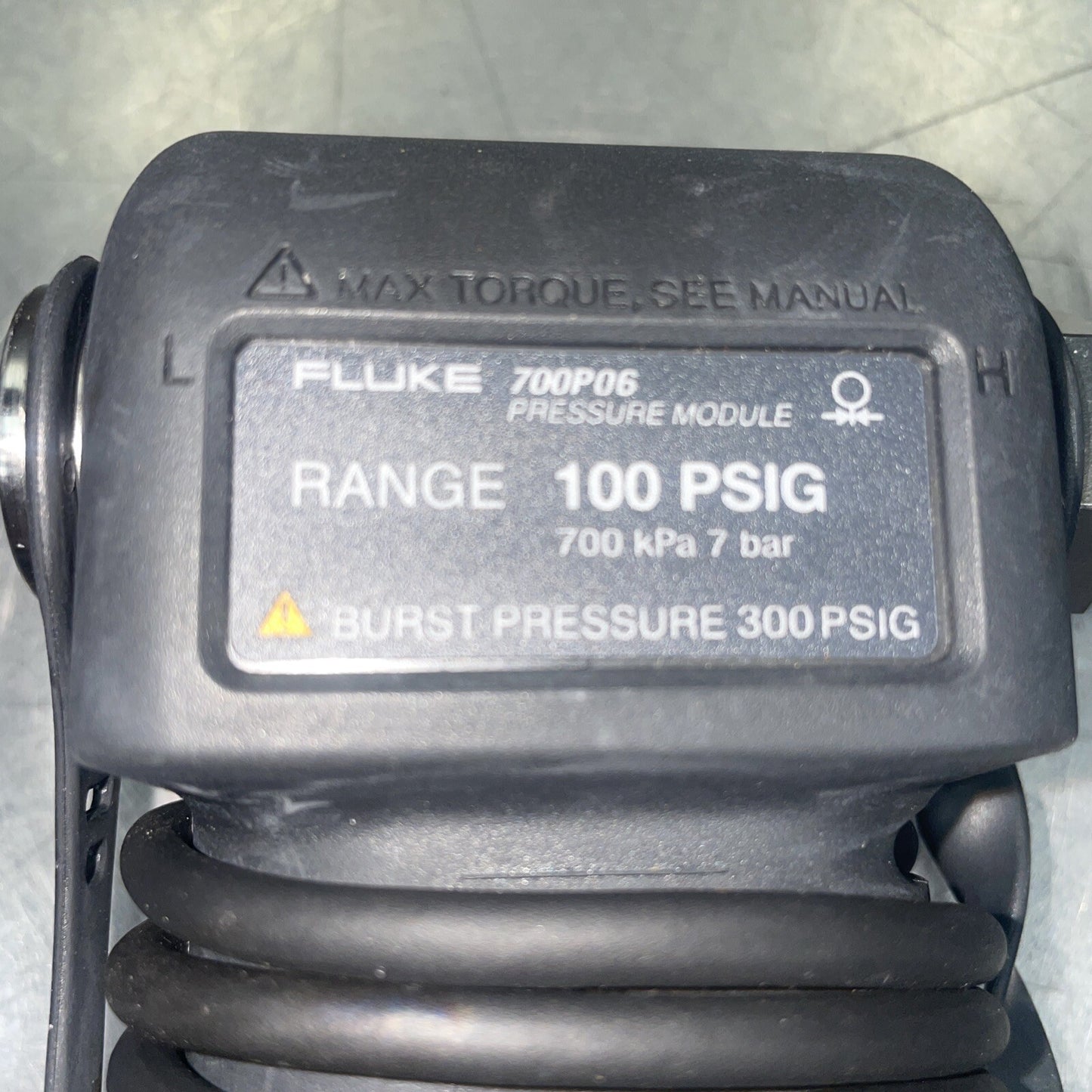 FLUKE 700P06 GAGE MODULE 0 TO 100 PSI PSIG 0 TO 7 BAR 0 TO 700kPA 7X BURST   @DH