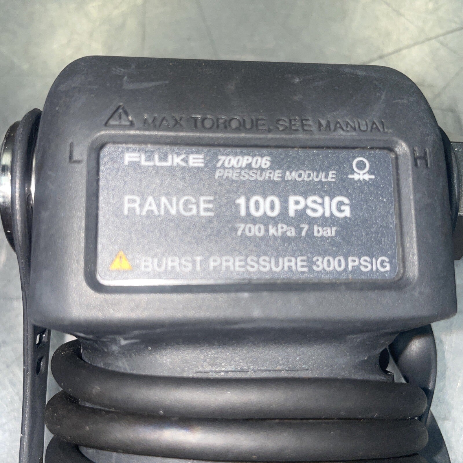 FLUKE 700P06 GAGE MODULE 0 TO 100 PSI PSIG 0 TO 7 BAR 0 TO 700kPA 7X BURST   @DH