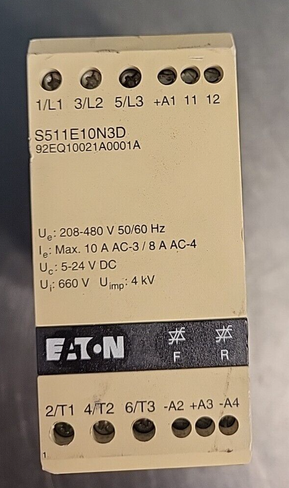 Eaton NSB S511E10N3D Other Contactors 3P 10A 480V 50/60Hz (BIN 3.3.4)