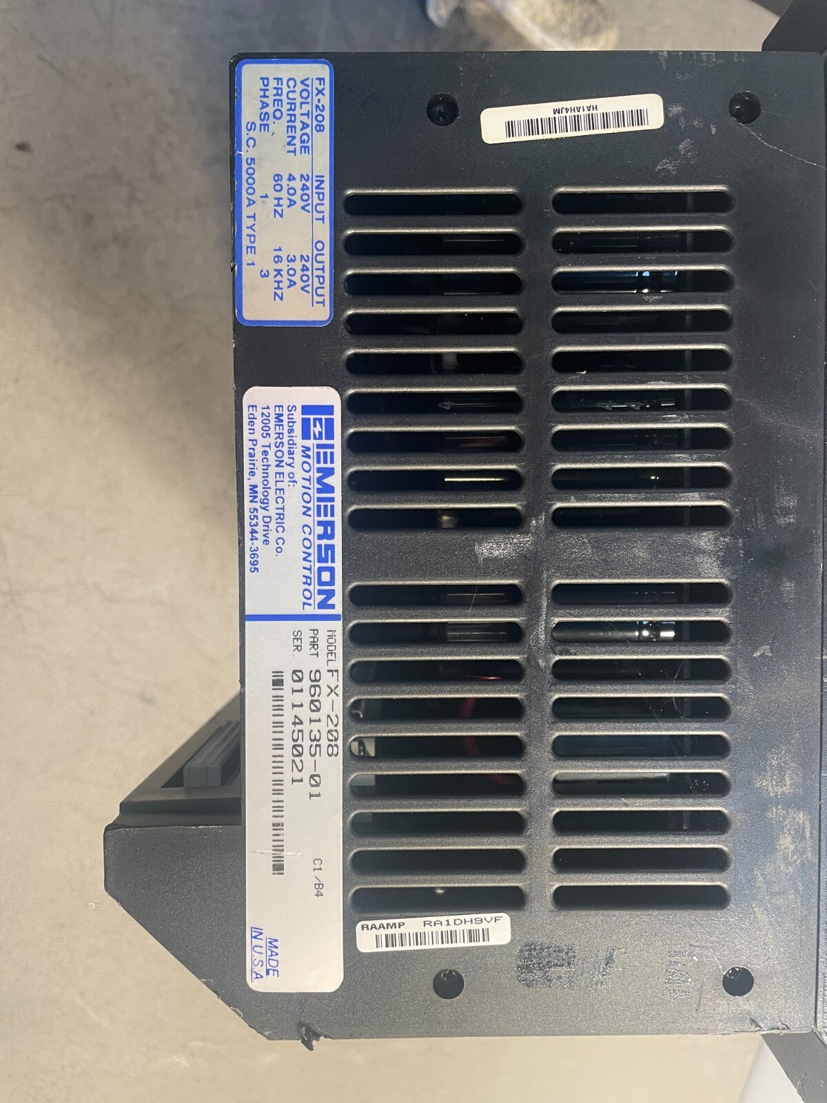 Emerson FX-208  Motion Control Positioning Servo Drive W/PCM  Controller @3.3.2