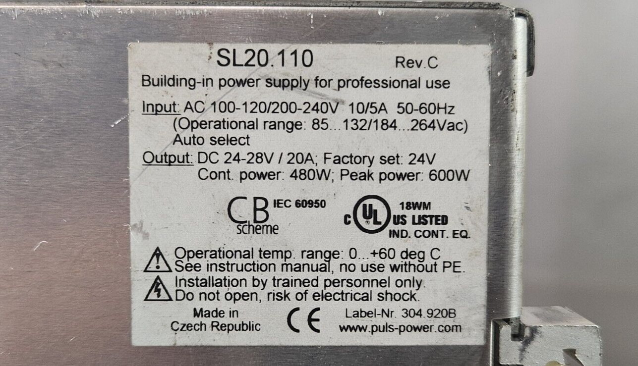 Puls SL20.110  Power Supply                                             (BIN524)