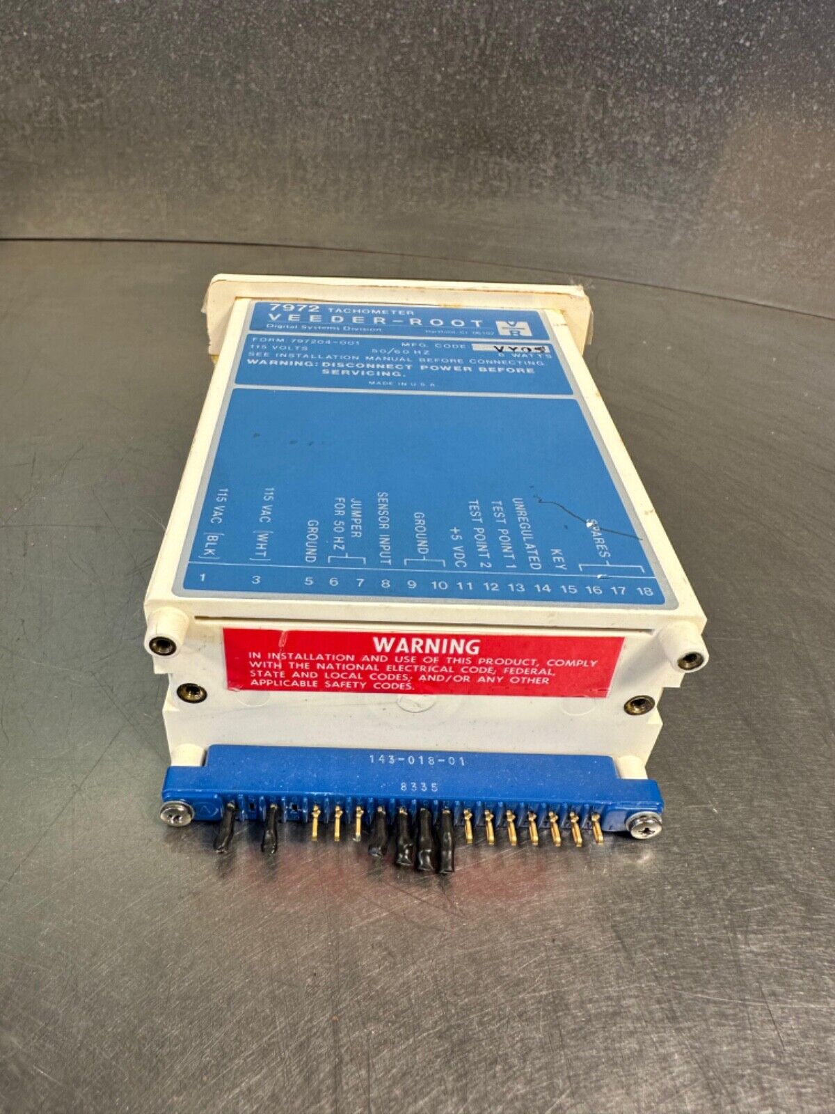 Veeder-Root 7972 /  Root 7972 Tachometer (2D-8)