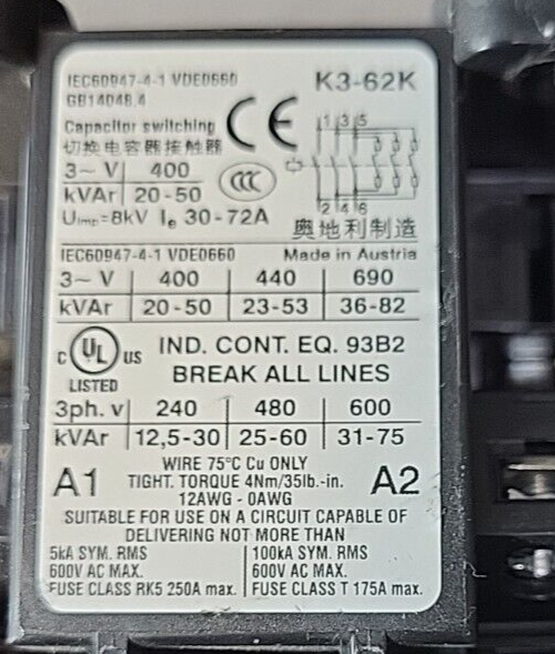 EATON  K362K00 CUTLER-HAMMER 600V  (BIN354)