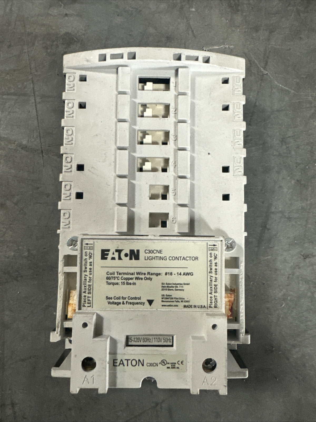 EATON C30CNE Lighting Contact Breaker 115-120V 60Hz. (BIN1.1.1/2)
