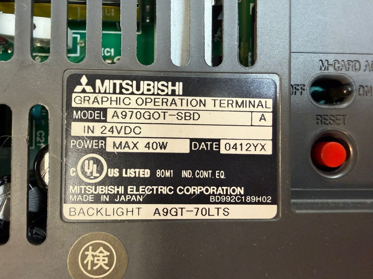 Mitsubishi Touch Screen A970GOT-SBD A970GOTSBD                     (9.3.4)
