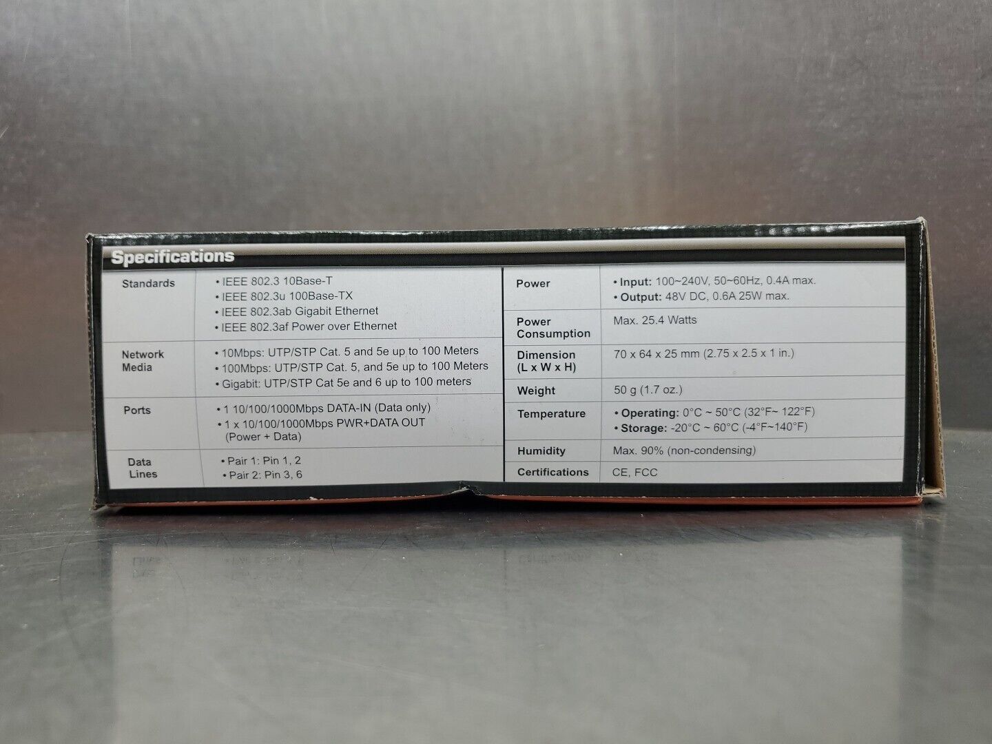 TRENDnet TPE-113GI/A Gigabit PoE Injector.                                 3C-14