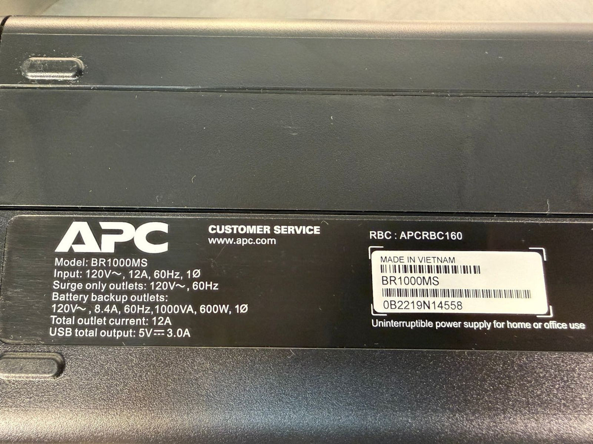 Apc BR1000MS Back-UPS Pro 1000S Inp: 120V~12A 60Hz                (11.4.3)