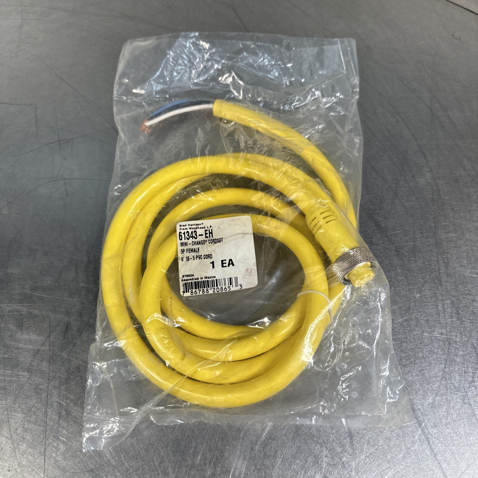 Brad Harrison 61343-EH Mini Change Cordset 5P FEMALE 6' 16-5pvc Cord (BIN-1.6.5)