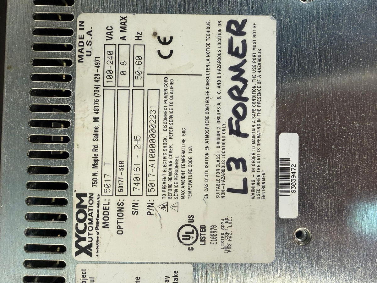 Xycom Pro-Face 5017T Ind. T Monitor 5017-A100000002231 / 100-240Vac (8.2.7)