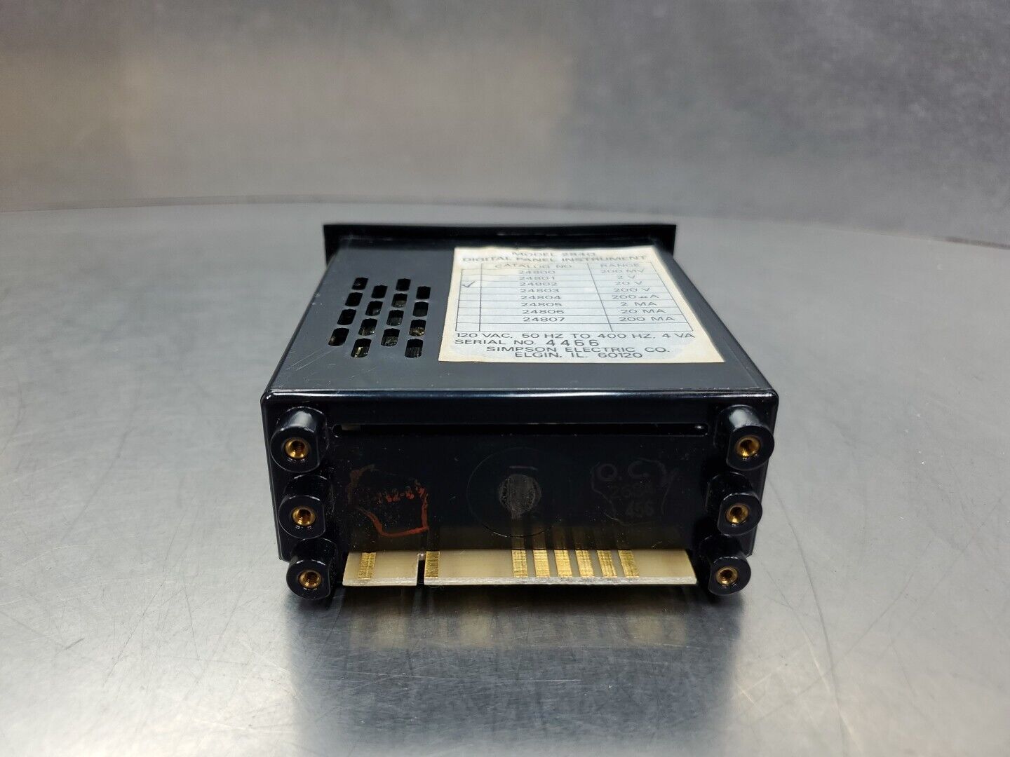 SIMPSON Model 2840 Digital Panel Meter, 20VDC 120VAC.                         2D