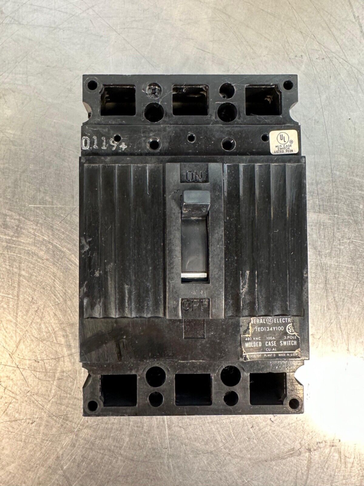 GE TED134Y100 480VAC, 100 AMP Used. -  Each  (4A-28)