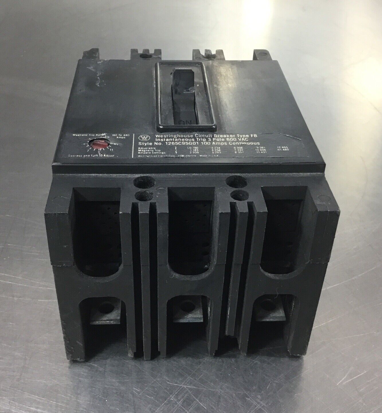 WESTINGHOUSE  1265-C95G01 / 1265C95G01  100A 3 Pole 600VAC       4D-42