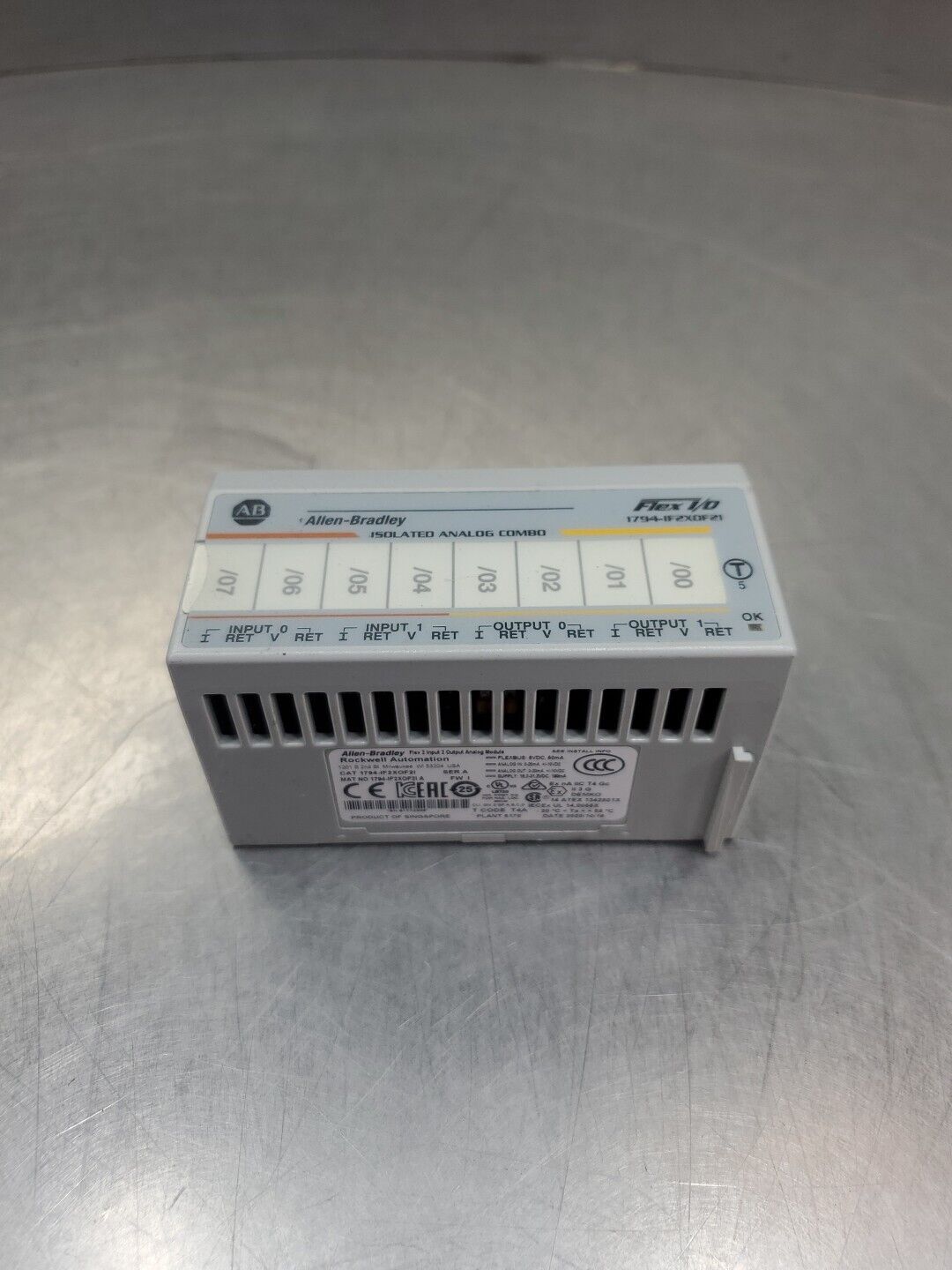 Allen Bradley 1794-IF2XOF2I FIex l/O Analog Combo Module.                  3E-35
