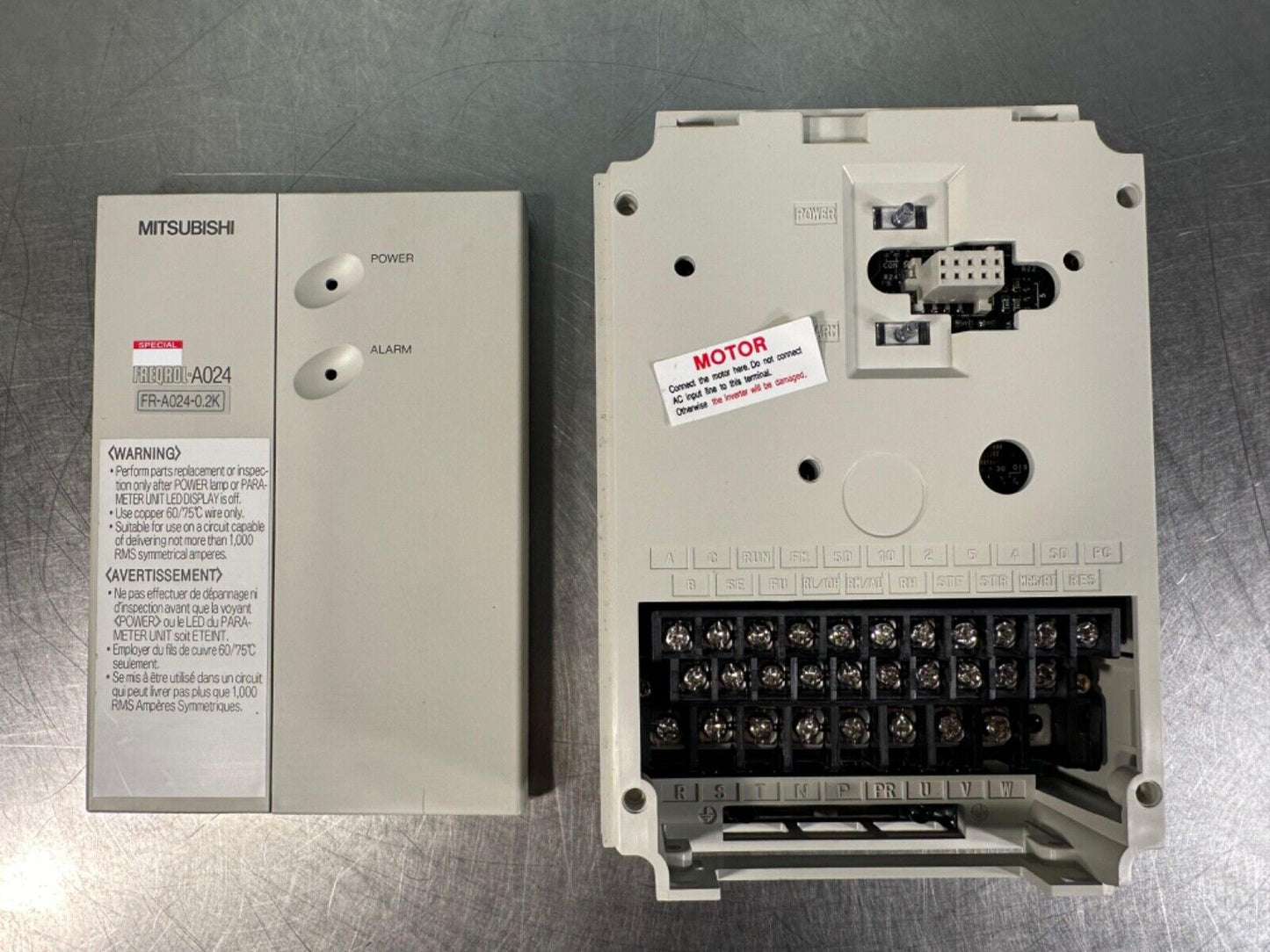 Mitsubishi Inverter FR-A024-0.2K-TF 220-230v, 3ph, 2.8A (1e-25)