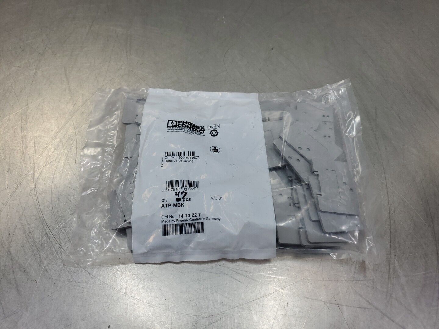 PHOENIX CONTACT ATP-MBK GRAY PARTITION PLATE, Lot of 47.                   4C-36