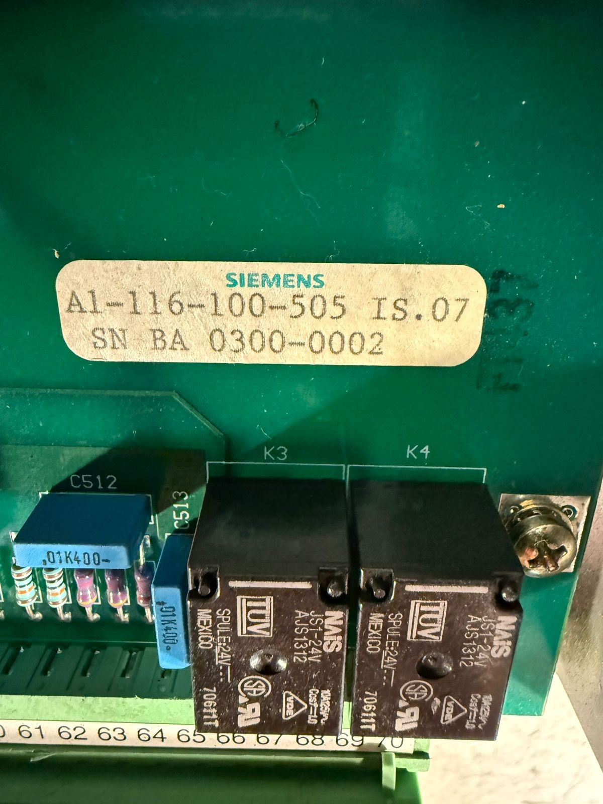 Siemens A1-116-100-505 IS.07 Simoreg E3523415B501 (8.6.2)