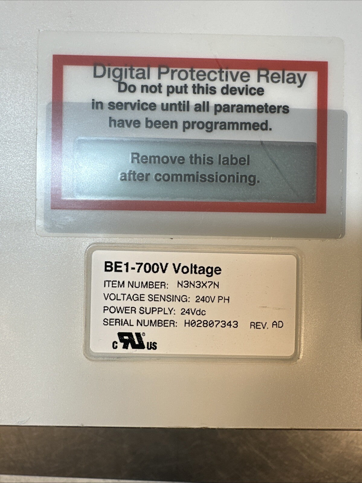 Basler Electric BE1-700 Digital Prot Relay                        (BIN5.6.2)