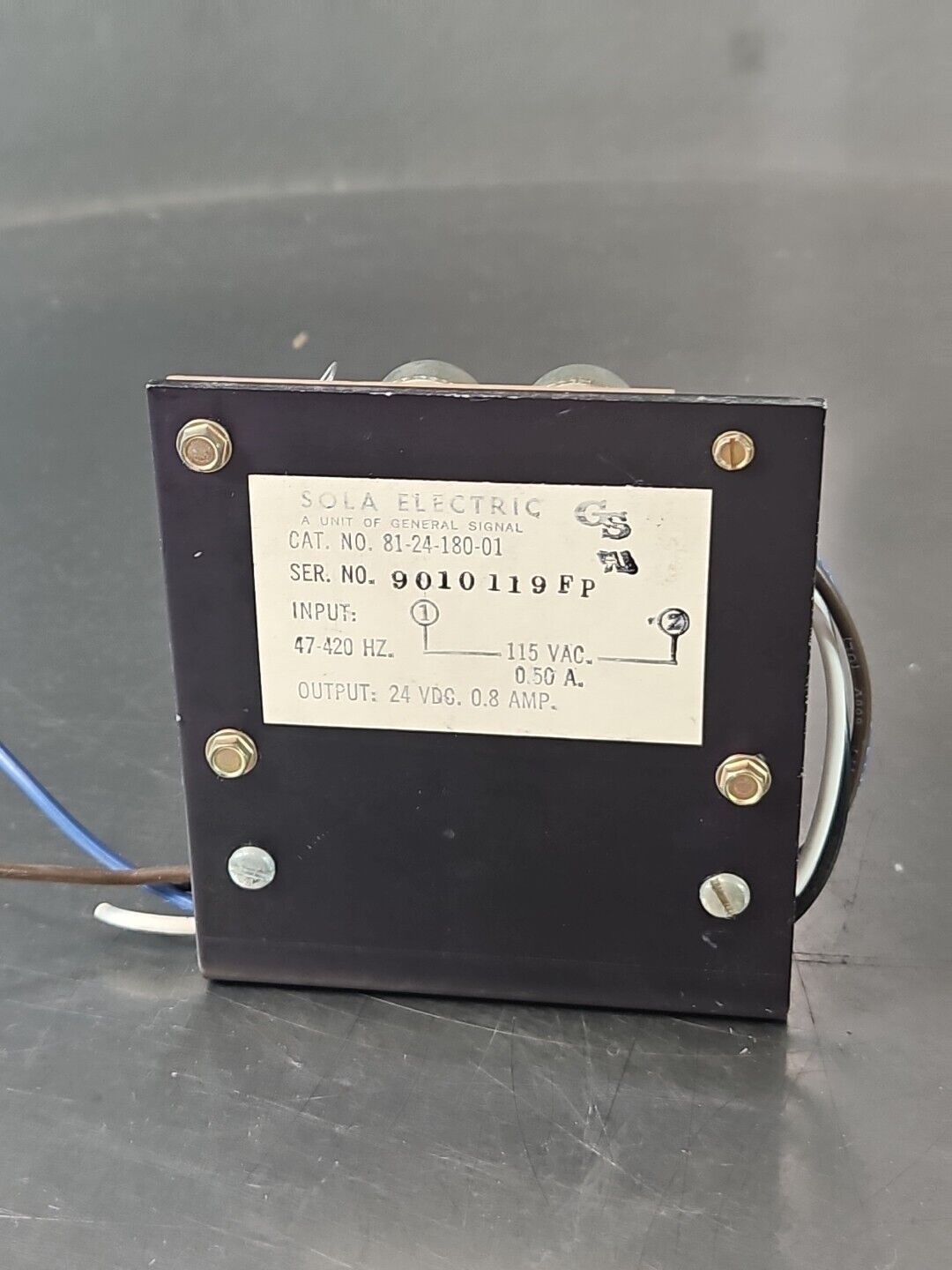 Sola Electric 81-24-180-01 24 VDC Power Supply 0.8 Amp 115Vac Input       loc4B9