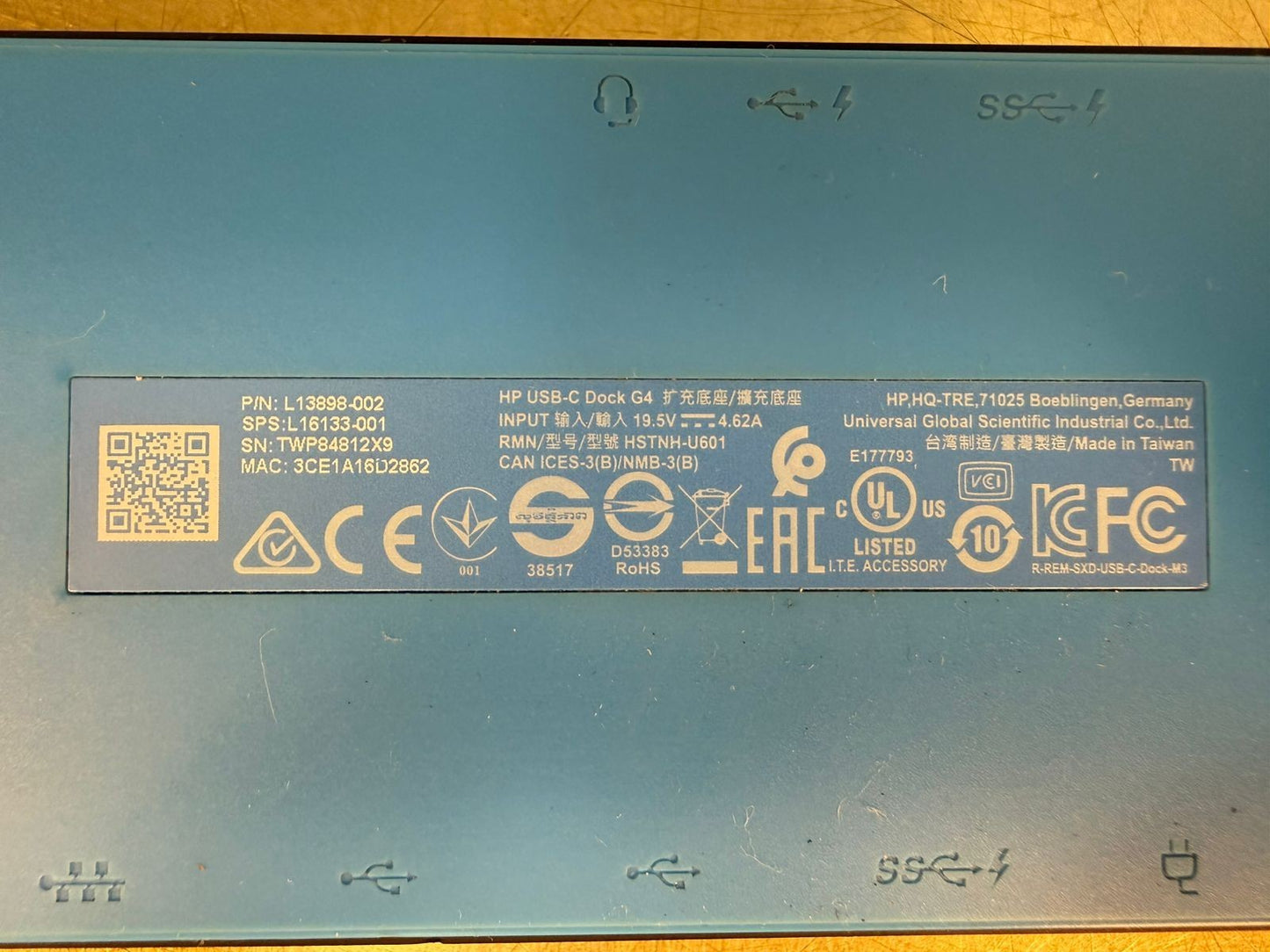 Hp L13898-002 USB-C  Dock G4  Station                              (3.1.1)