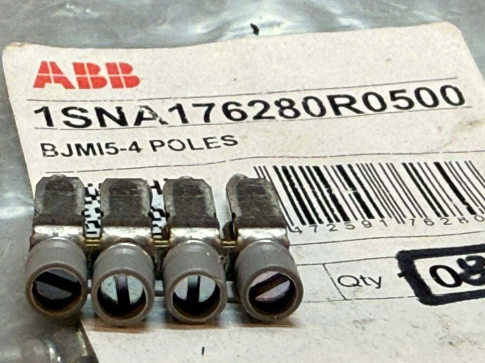 Abb 1SNA176280R0500 Terminal Blocks, BJMI5-4 Poles Pack  of 8      (7.3.2)