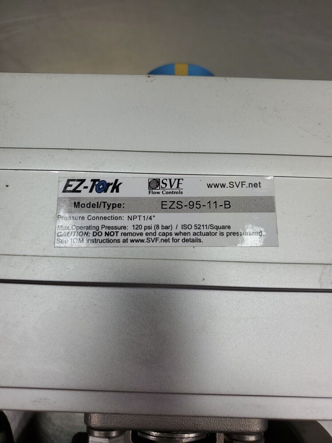 SVF EZ-TORK EZS-95-11-B Pressure Connection Manifold.                         6E