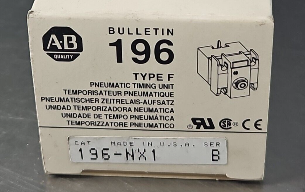 Allen Bradley 196-NX1 SerB Type F Pneumatic TIMING Unit                 loc4A12