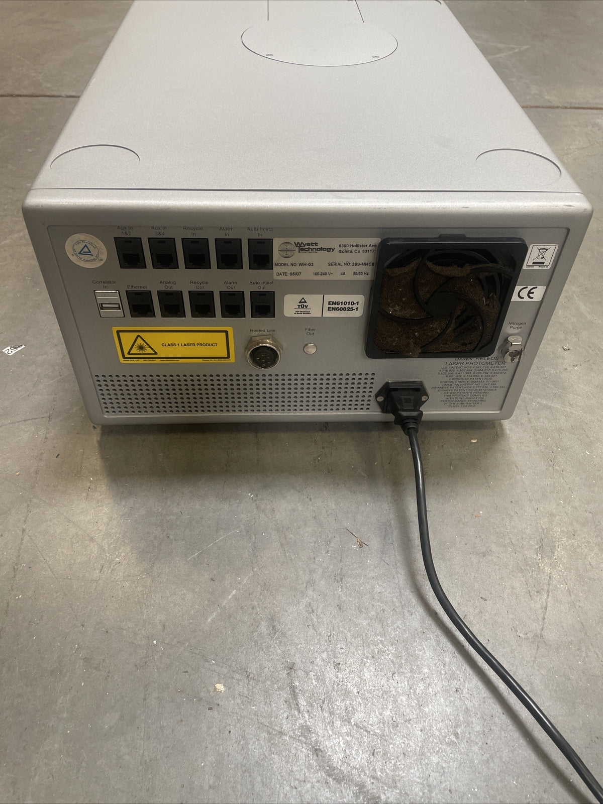 Wyatt Heleos II Dawn 8+ HPLC 8-angle Light Scattering MALS Detector WH-03 @1D