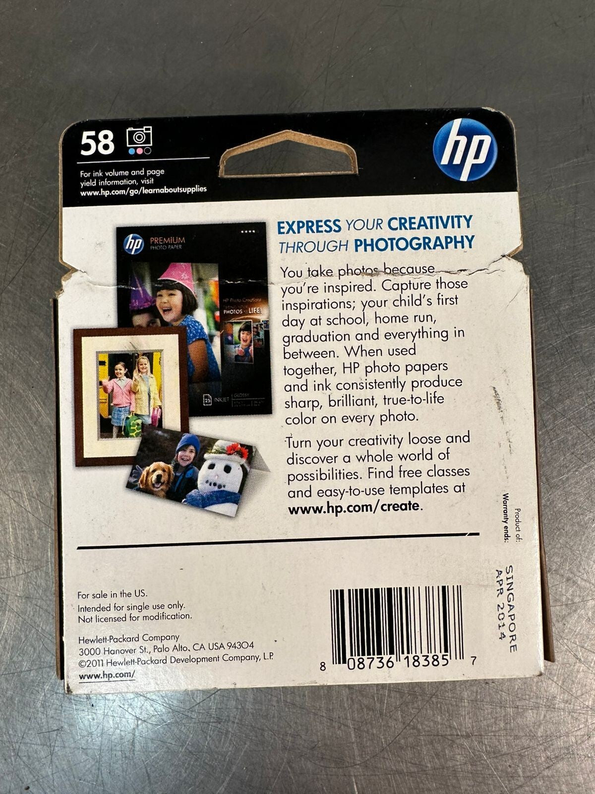 Hp 58 GENUINE NEW (C6658AN) Photo Color Ink Cartridge               (2.1.2)