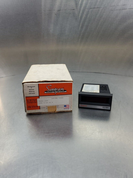 SIMPSON Model 2840 Digital Panel Meter, 20VDC 120VAC.                         2D